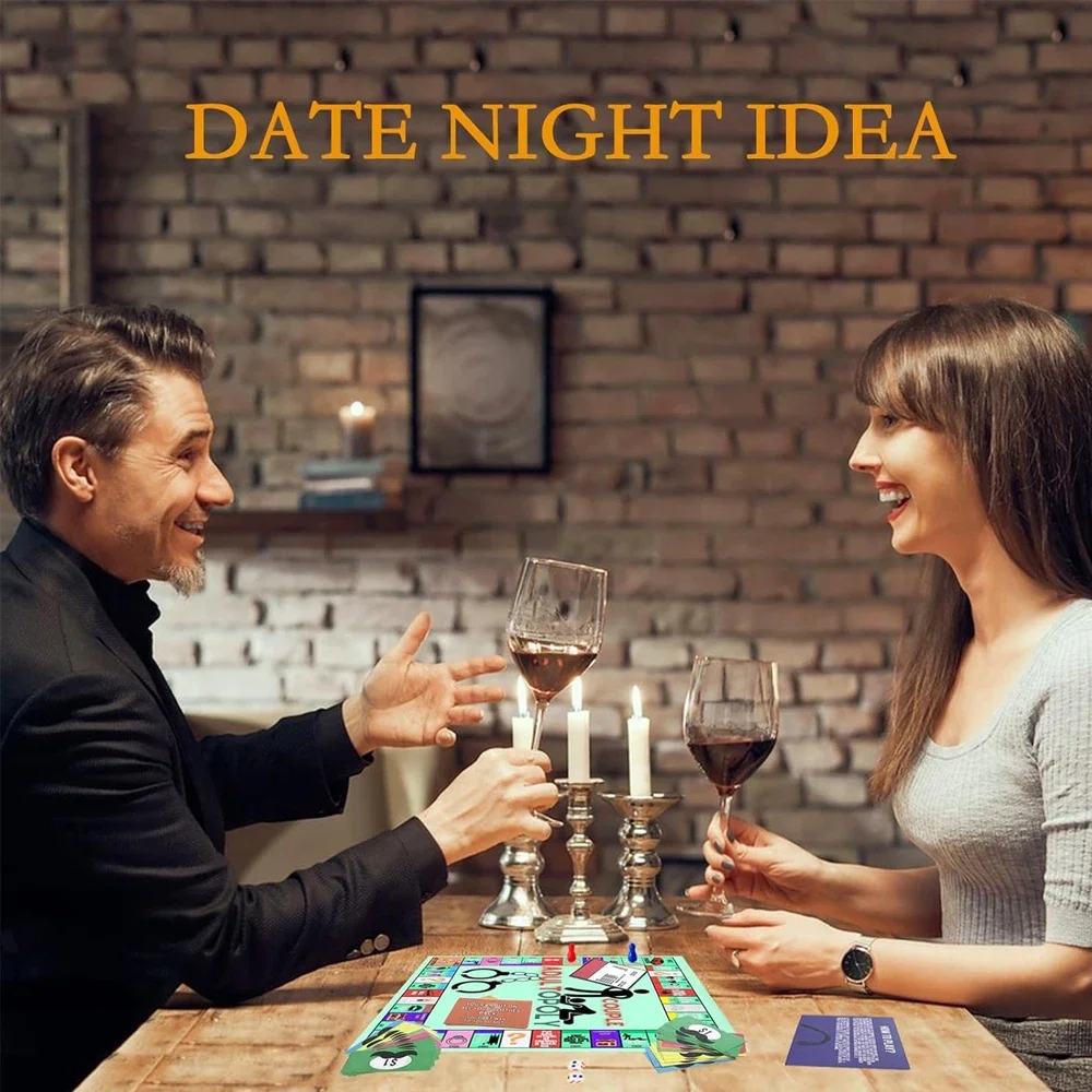 Couple Board Game, Couples Adultopoly Date Night Game Fun Interactive Relationship Card Games, Conversation Cards For Couples 5