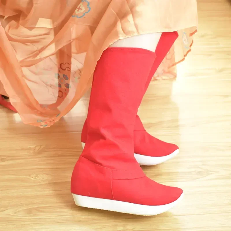 

Chinese Traditional Women Hanfu Boots Antique Boots For Women High Warrior Boots