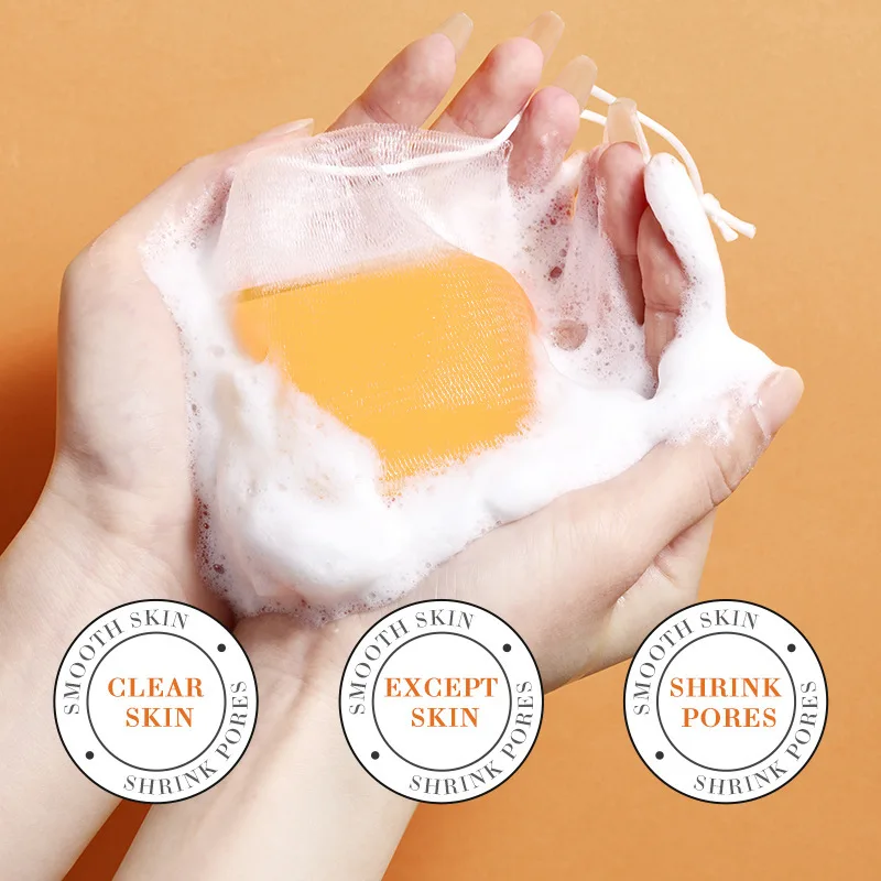Sapone artigianale naturale di riso e curcuma con vitamina C | Saponetta detergente con olio essenziale di limone per viso e corpo | Prodotti biologici per la cura della pelle_voghion.com