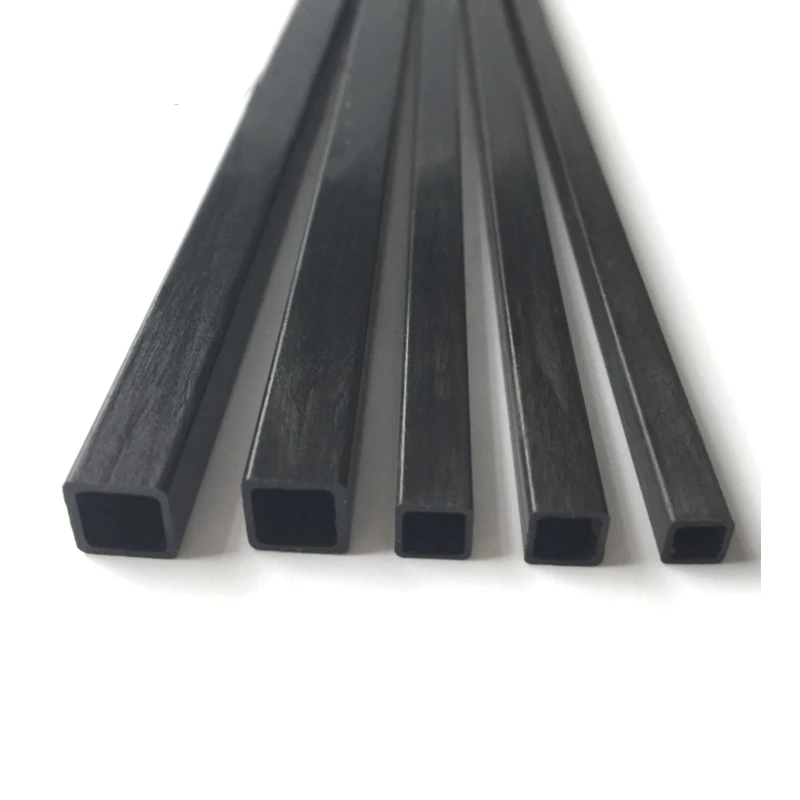 2pcs Length 500mm Carbon Fiber Square Tube 3mm 4mm 5mm 6mm 10mm Carbon