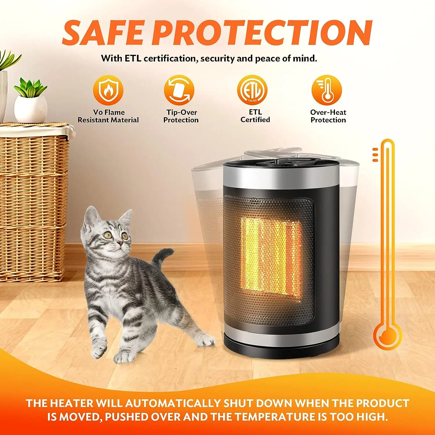 Heater, 70° Oscillation 3 Modes Fast Heating Portable Heater 1500W/750W,  Personal with Overheating Protection u0026 Tipping Pro - AliExpress