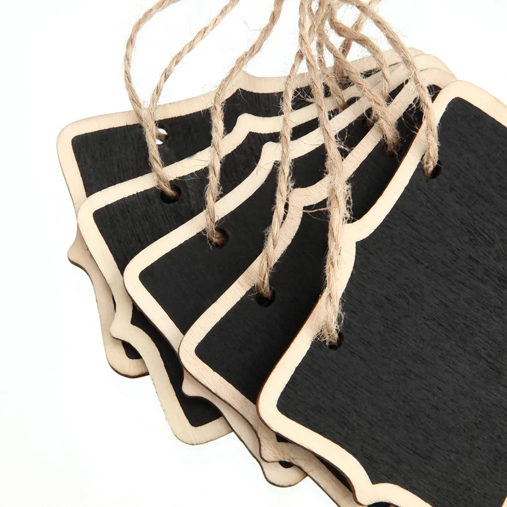Chalkboard Hanging Wooden Chalkboard Signs Mini Wood Labels Rectangle Durable to use Safe and Durable