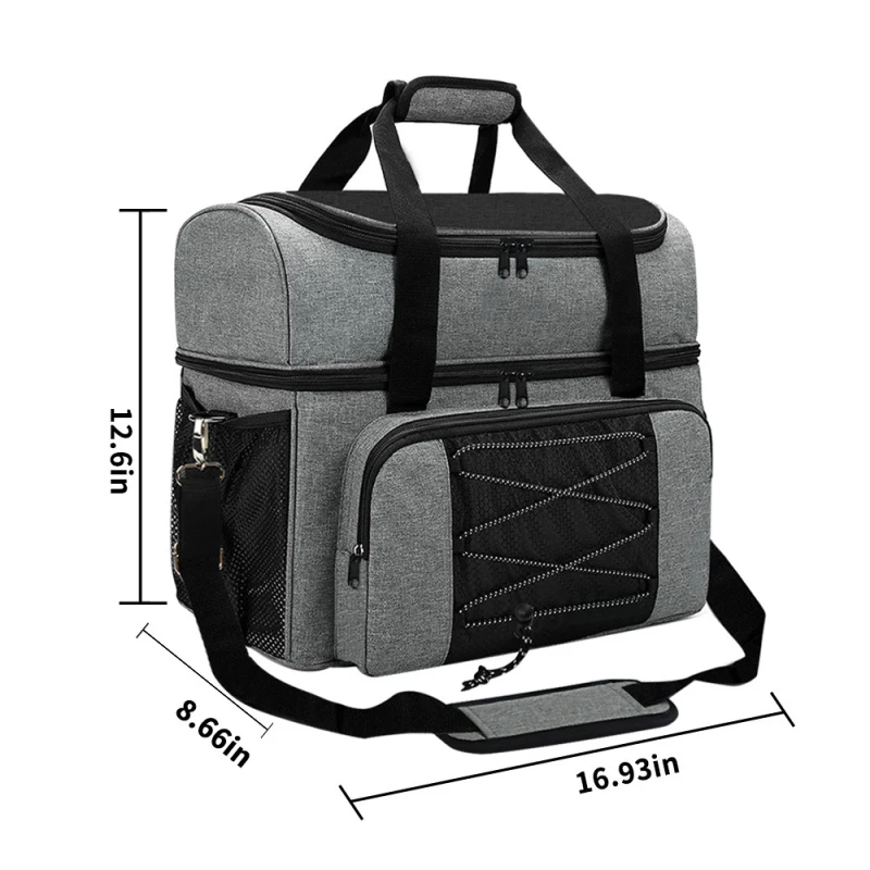 Bowling Bag Portable Tote for 2 Balls with Padded Ball Holder for Double Ball and Pair of Shoes up to Mens bowling accessories