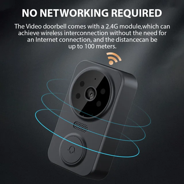 4.3 Inch IPS Screen 2.4G Wireless Visual Intercom Doorbell with Screen Wireless Smart High-definition Video Monitoring 6