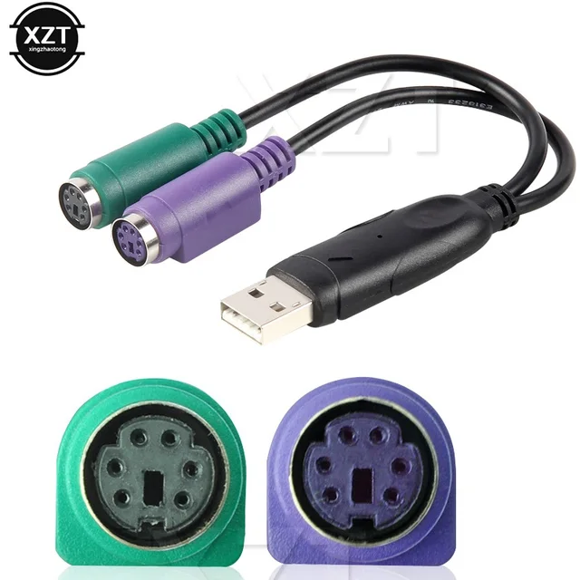 6Pin PS2 Female to USB Male Adapter for PS/2 Extension Cable: A Convenient Solution for Your Keyboard and Mouse