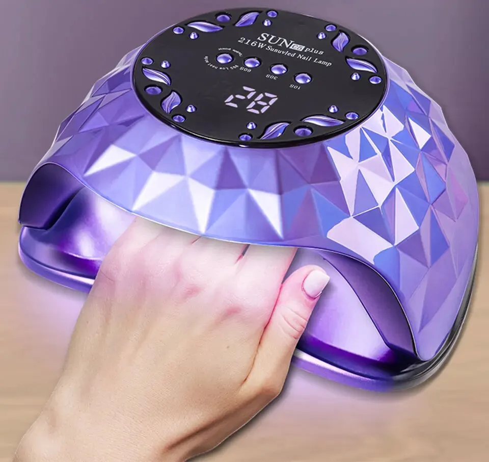 

216W Nail Dryer UV LED Nail Lamp for Curing All Gel Nail Polish With Motion Sensing Professional Manicure Salon Tool Equipment