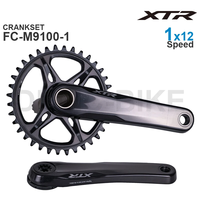 シマノxtr FC-M9100-1-hollowtech ii mtbクランクセット-162