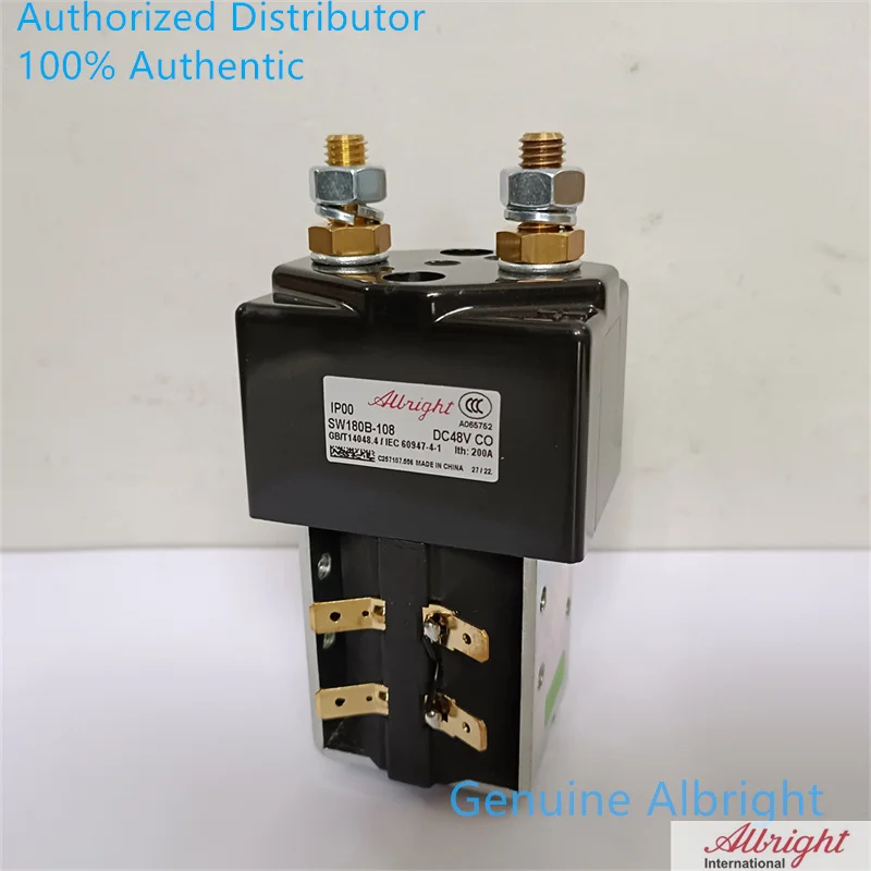 Genuine Albright Contactor SW180 SW180B-108 48V 200A Solenoid Relay Switch  48 Volt for Electric Forklift Pallet Truck Stacker - AliExpress