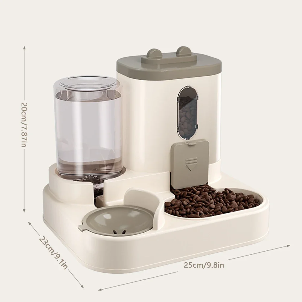 2-in-1 Easy Clean Gravity Feeding and Drinking Pet Feeder for Multiple Pets and Home Outings Pet Feeder Food Storage Dispenser 6