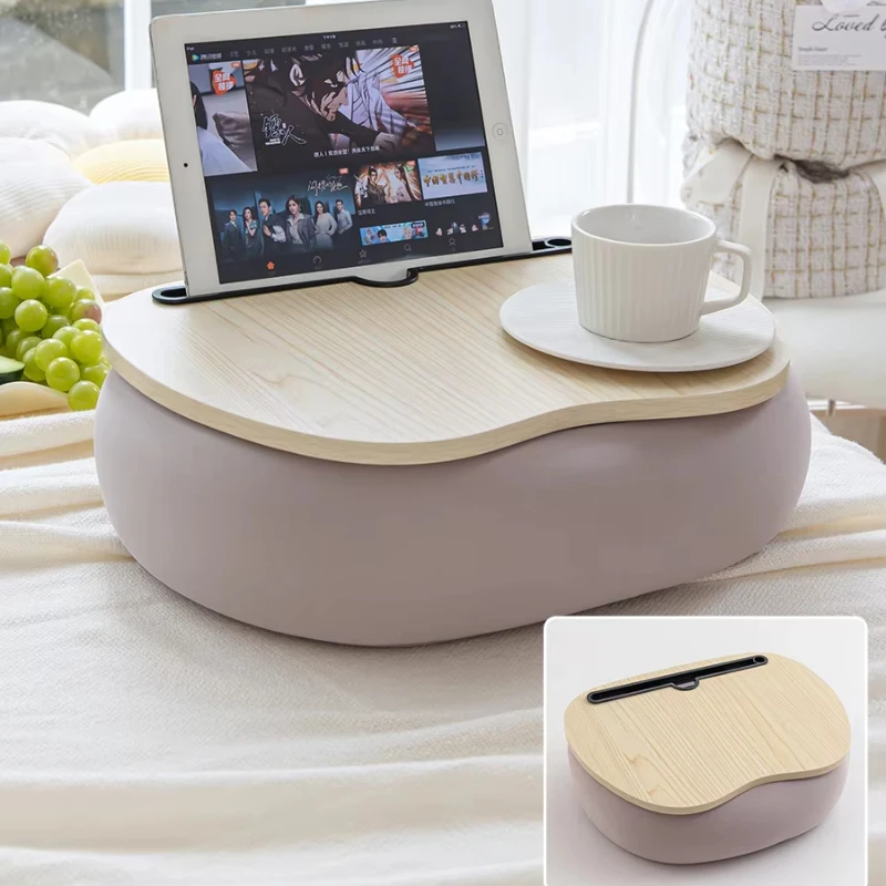 &zwnj;Magnetic Snap-On Lap Desk Memory Foam Cushioned Laptop Tray Ergonomic Study Table for Bed/Couch/Dorm Anti-Slip Book Holder