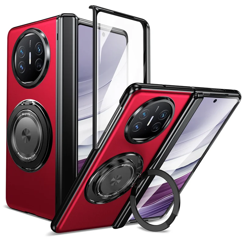 Magsafe 360° Rotating Hinge Phone Case with All-Inclusive Protective Screen Glass
