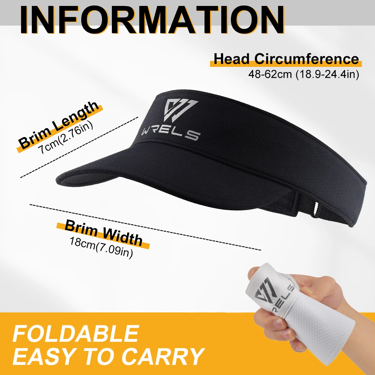 1pc Light and Thin Foldable Sports Empty Top Cap Sweat-absorbing Sunshade Golf Cap Adjustable Breathable Quick-drying Cap