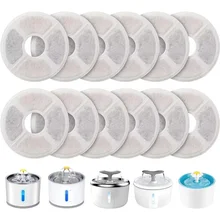 고양이 개 물 마시는 분수 활성탄 교체 필터 6-12pcs 분수 디스펜서 피더에 대한 교체 필터