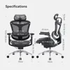 Doro C300 Pro Ergonomic Office Chair with Ultra-Soft 6D Armrests, Dynamic Lumbar Support, Seat Depth Adjustment and Adjustable 2