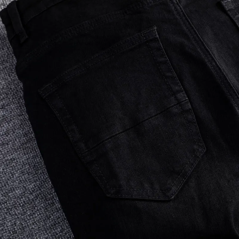 High Street Fashion Men's Tight Jeans Elastic Black Jeans Men's Punk Pants Brand Designer Hip Hop Jeans Pencil Pants