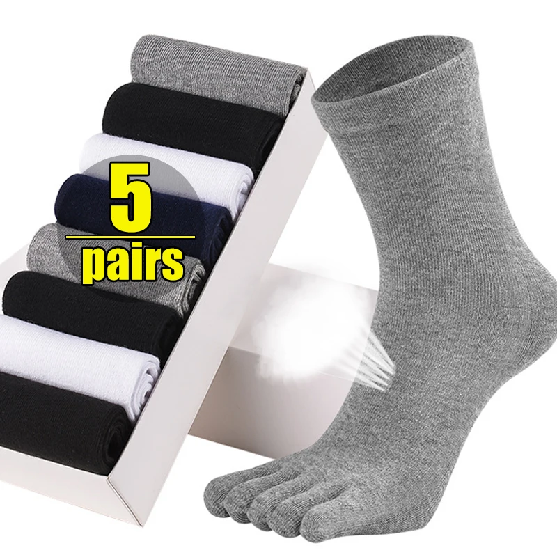 

5pairs Unisex Men Women Toe Socks Cotton Five Finger Socks Running Breathable Sweat Deodorant Antibacterial Casual Sports Sock