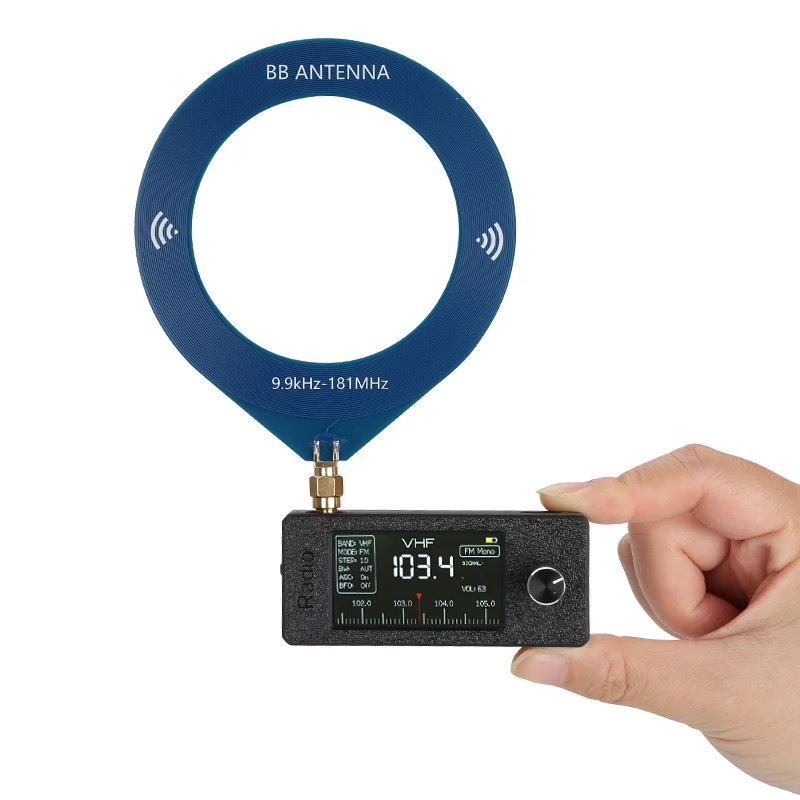 Mini Radio Updated Version ATS-mini V2 0.5-108MHz SI4732 Pocket SSB Radio 2pcs Antenna FM/AM All Band ESP32 Receiver