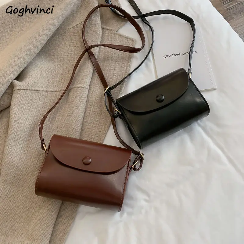 Women Crossbody Bags Retro PU Leather Shoulder Mini Bag Cute
