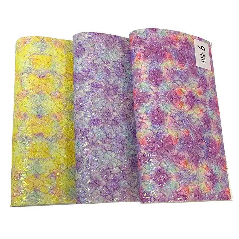 Metallized Net Flower Fabric for Handbags Shoes Bag Lining Glitter Laser Patterned Material Shiny Colored Bag Making Supplies