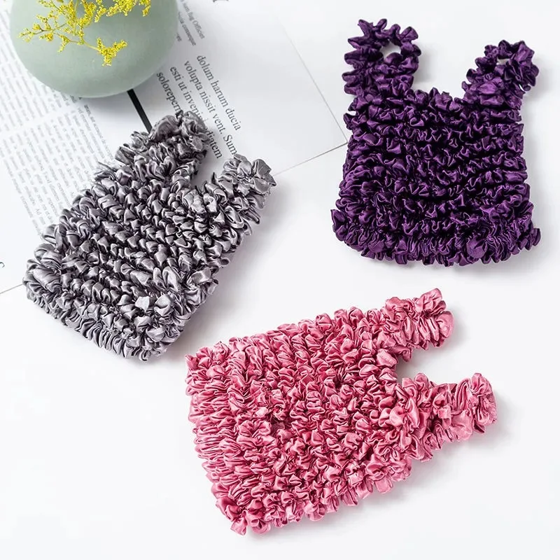 New Expansion Fold Pleated Flexible Stretch Mini Shopping Bag Large Capacity Bubble Elastic Portable Handbag Tote Storage Bag