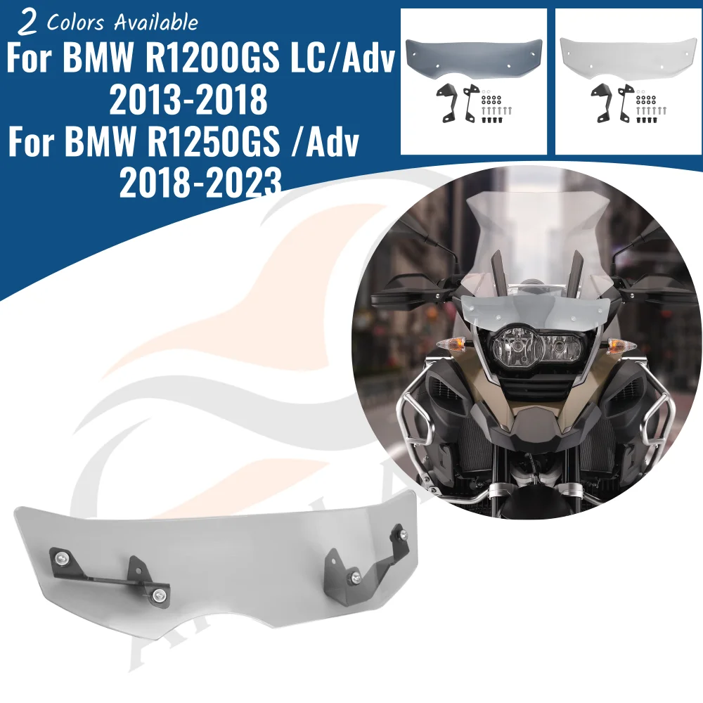 

For BMW R1200GS R1250GS Adventure Windshield Extension Spoiler R1200 R1250 GS LC Adv Motorcycle Windscreen Air Deflector Wind