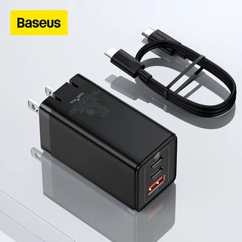 Baseus 65W GaN Charger Quick Charge 4.0 3.0 Type C PD USB Charger with QC 4.0 3.0 Portable Fast Charger For Laptop iPhone 14 13 1