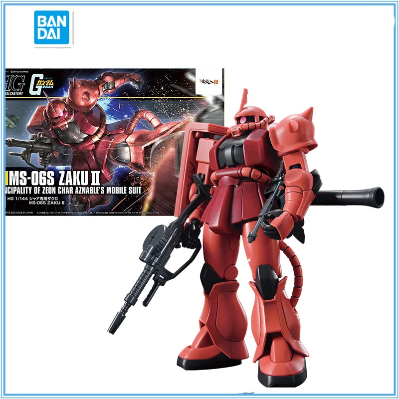 

Bandai Gundam Model Kit Anime Figure HGUC 1/144 234 MS-06S ZAKU 2 Genuine Gunpla Model Anime Action Figure Toys for Children