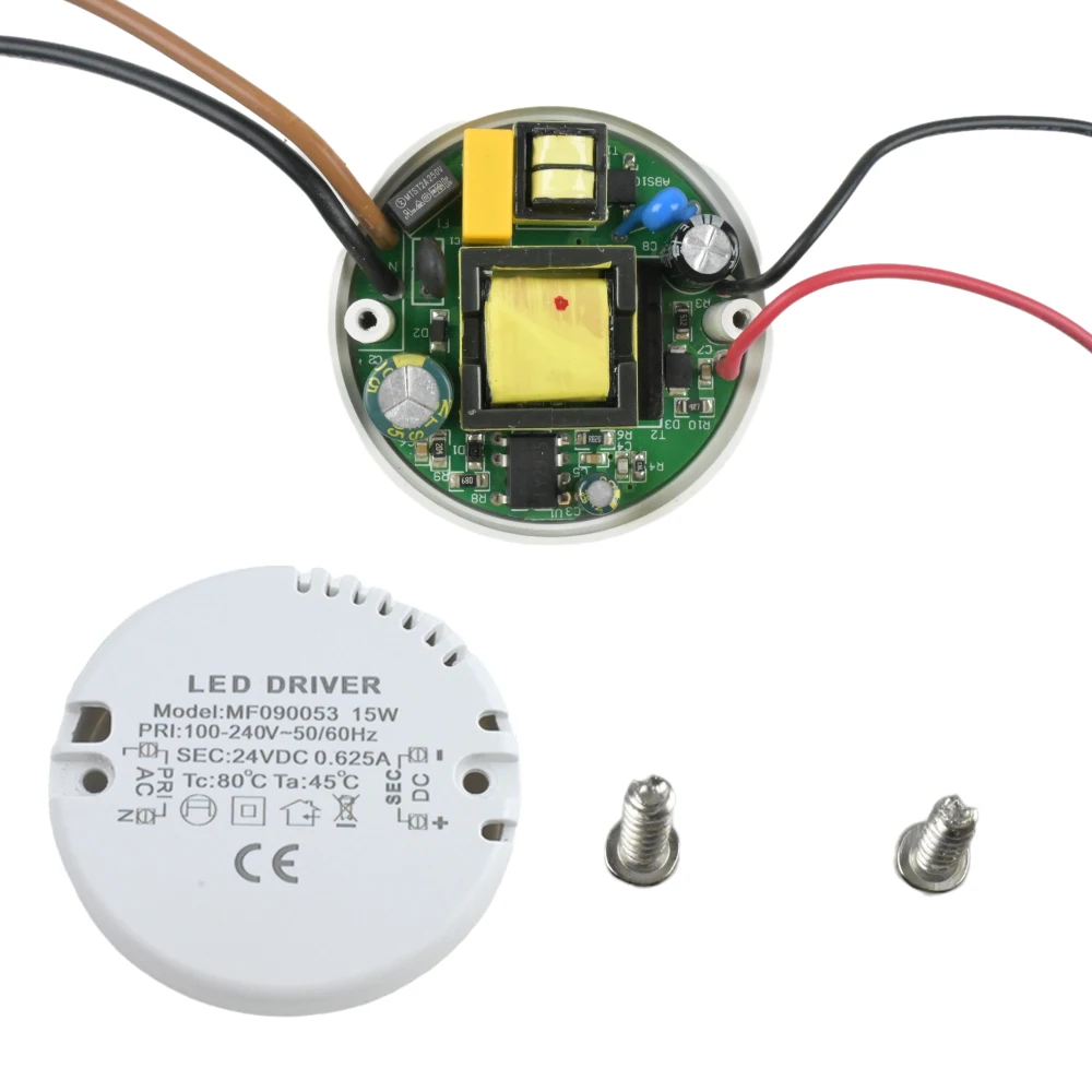 12W 15W 라운드 LED 드라이버 AC 220-240V DC 12V 24V 전원 공급 장치 어댑터 LED 스트립 램프 실내 조명에 대 한 외부 변압기