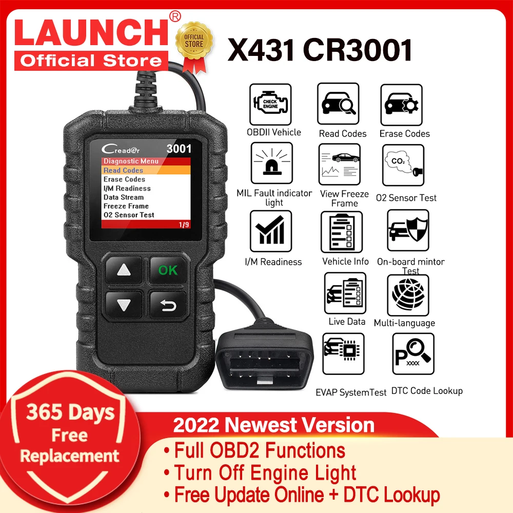 Launch X431 Cr3001 Car Full Obd2 Diagnostic Tools Automotive ...