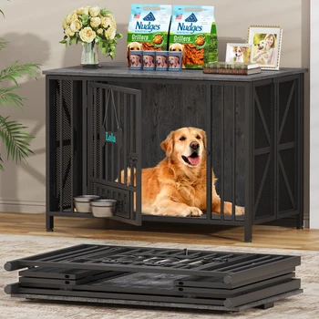 Foldable Large Dog Crate Furniture 1