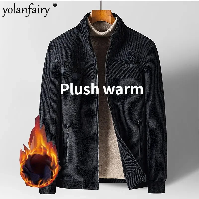 

Men's Winter Coat Clothing Male Plush Thickened Jacket Casual Coats Top Clothes Chamarras Para Hombre Casacos FCY