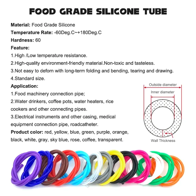 Food Grade High Temperature Flexible Tubing Silicone Rubber Sleeve For Coffee Ma