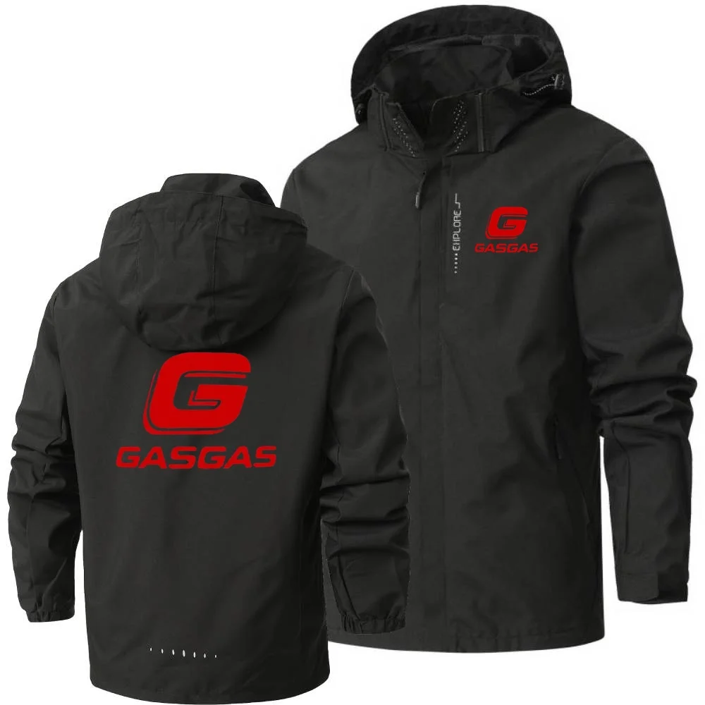 Classic Motorcycles GasGas Jackets Mens Hiking Camping Lightweight Hooded Shell Windbreaker Outerwear Windproof Waterproof Coats 4