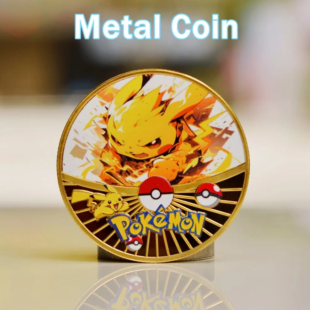 코인 금속 Tcg 골드 기념 주화 Charizard Vmax 코인 수집품 애니메이션 게임 희귀 메달 어린이 장난감 선물