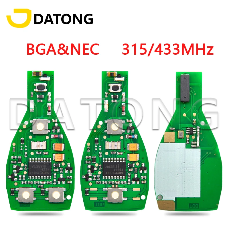 Datong World Car Remote Key PCB Board For Mercedes Benz BGA System 315MHz 434 Mhz Auto Smart Replace Car Key PCB