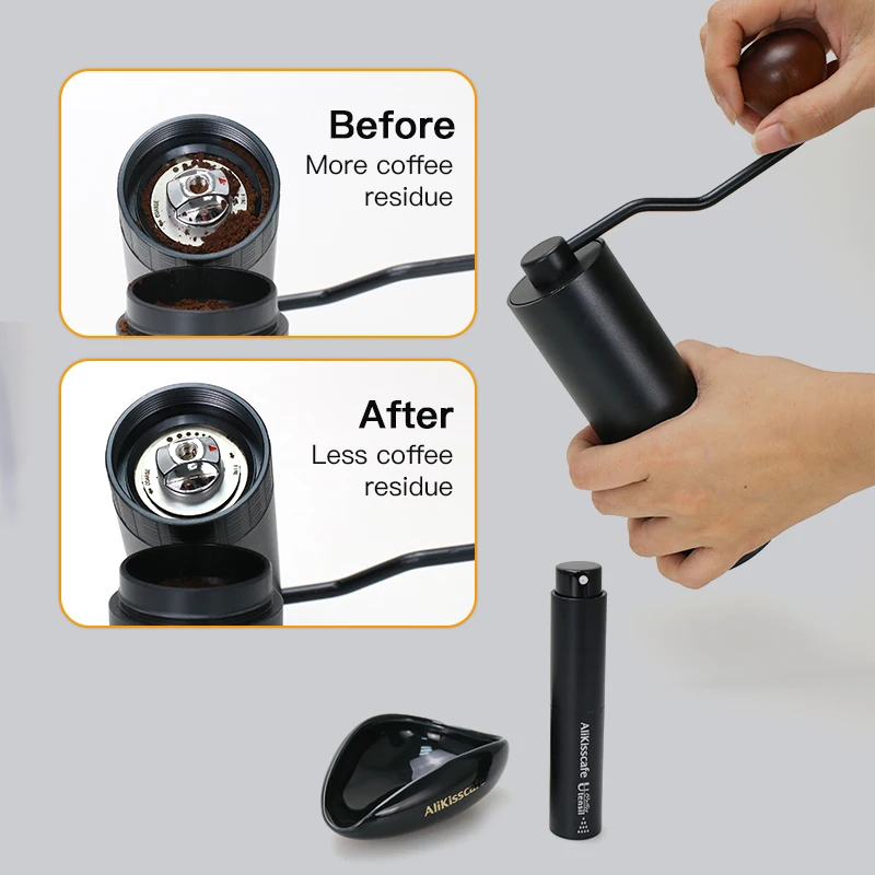 Portable Coffee Bean Atomizer and Dosing Cup Tray Set with Built-In Humidifier - Barista Accessories Pack