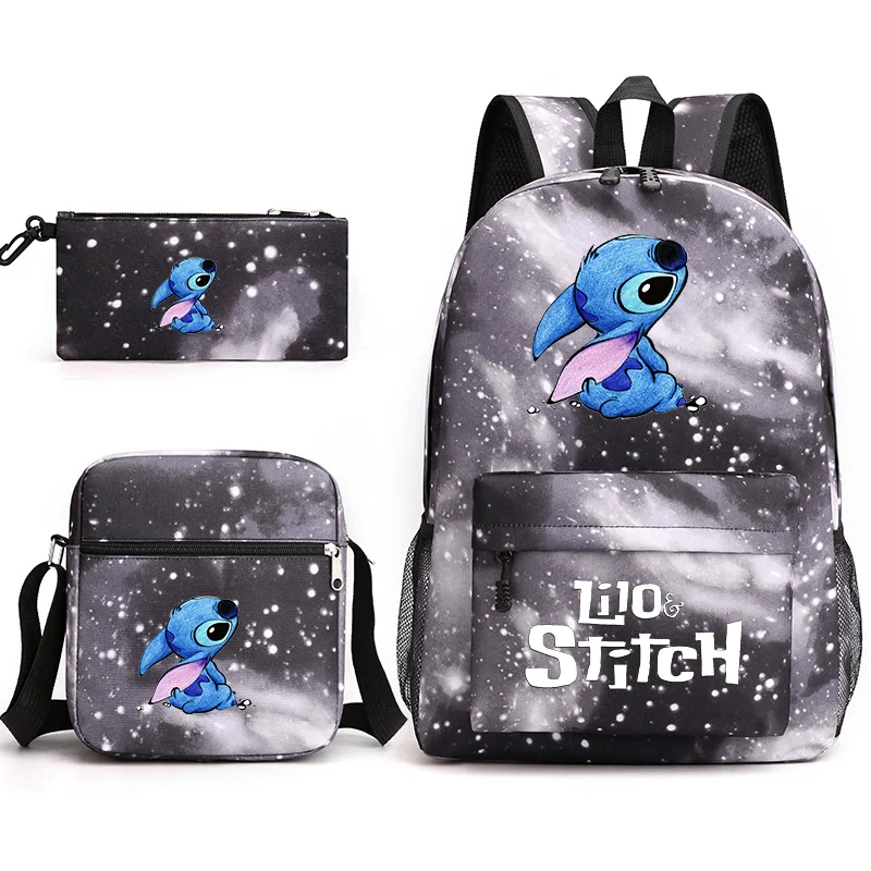 

3pcs Disney Lilo Stitch Bookbag Kids Backpack Boys Girls School bags Shoulder Bag Set Daily Backpacks Mochilas