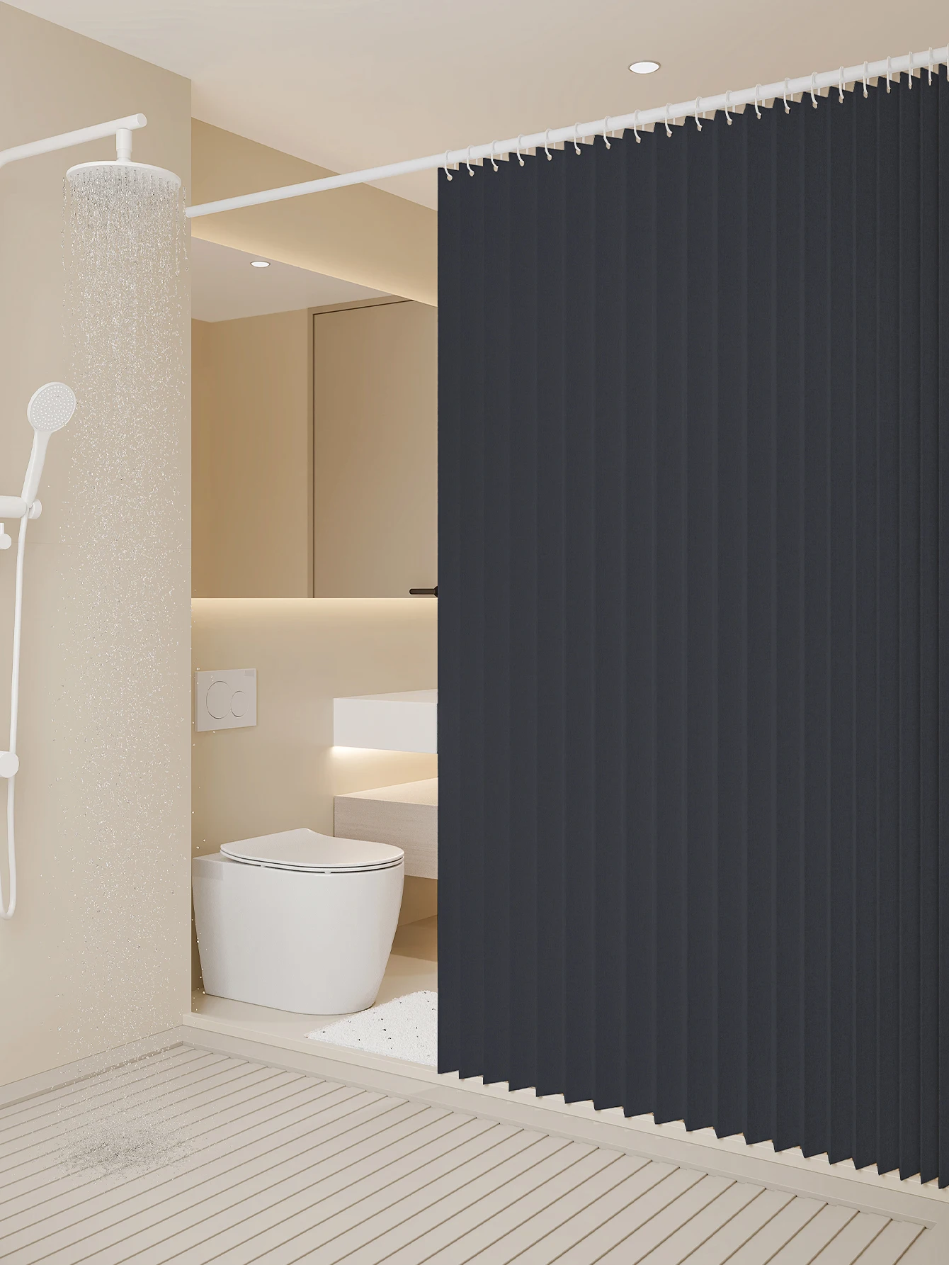 Shower Curtains 1PC folding curtain series shower curtains suitable for bathrooms