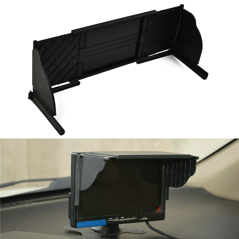 

1pc Car Black ABS Sunshade Visor For 8-inch GPS Sunshade Visor Lens Hood Anti-Glare Car Navigator Cover Interior Part Sun Visors
