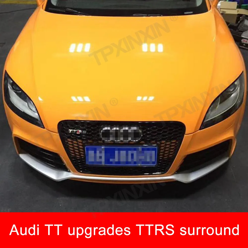 

For Audi TT 2008-2014 Modified Upgraded TTRS Large Surrounding Grille TTRS Front And Rear Bars Medium Mesh Side Skirt Car