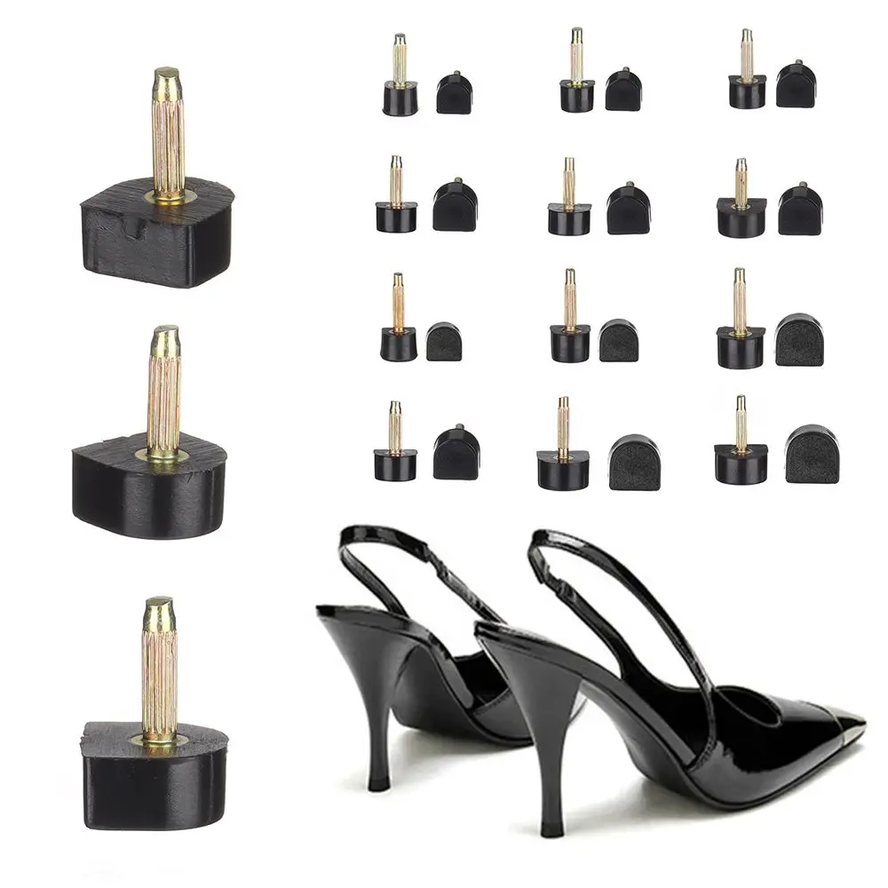 Shoe Heel Repair Tips 10pcs Women Shoes High Heel Repair Tips Pins Heel Stoppers Protect Dowel Lifts Replacement For High Tips Taps