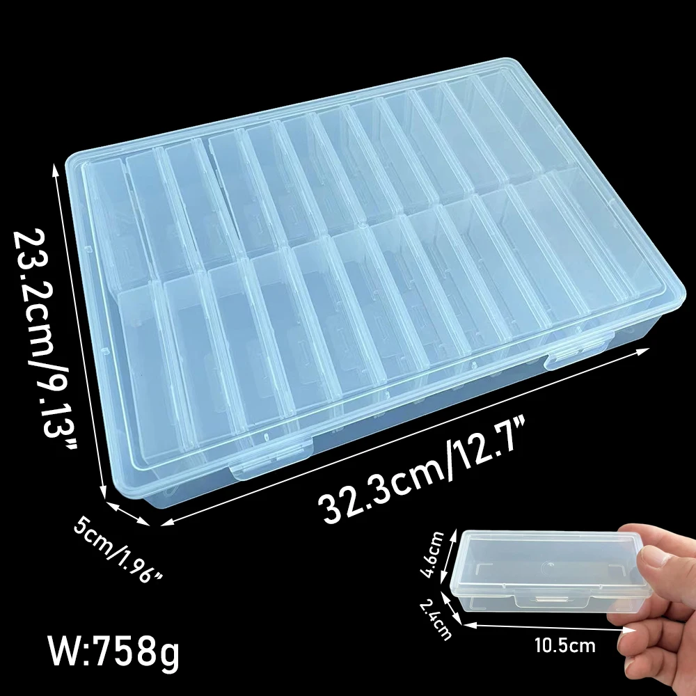 1 Set of 24 Grid Storage Boxes, Storage Gift Diamond Painting Stone Beads, Suitable for Diamond Embroidery Box DIY Craft, Storag