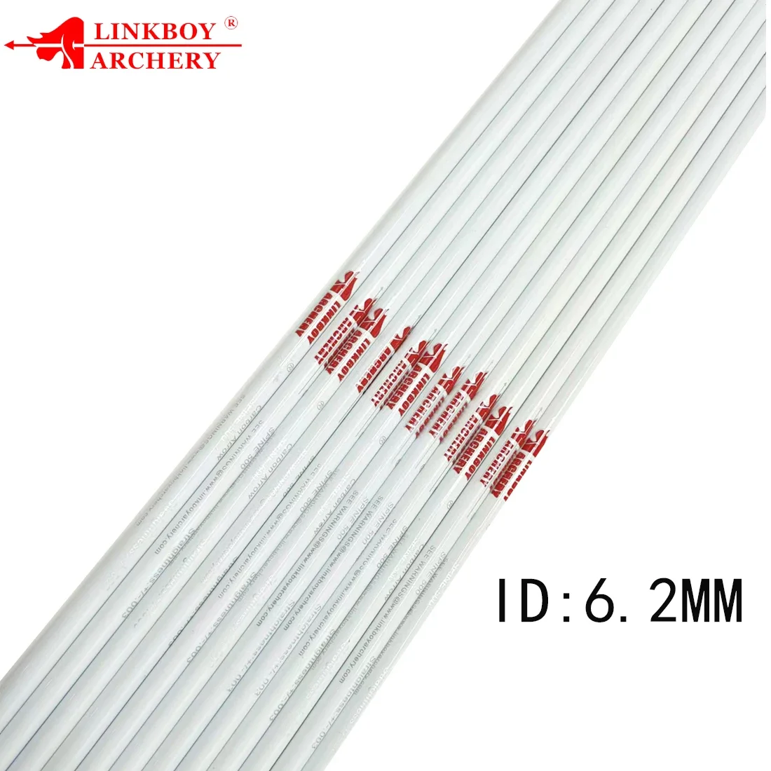 Flèches carbone Linkboy ID6.2mm spine 400-800 lot 6/12 pour arc compound chasse pêche tir sportif