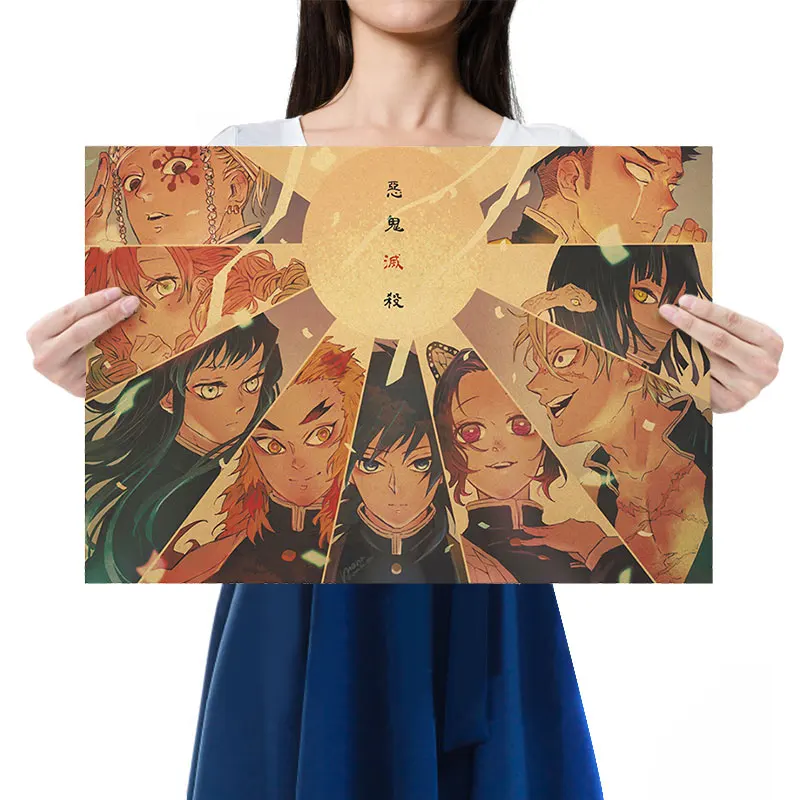 Haikyuu! Coleção de personagens anime retro kraft papel decorativo pintura  cartaz casa presentes do feriado adesivos