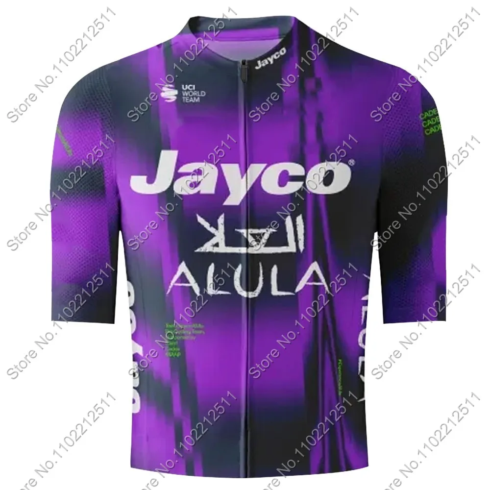 Jayco Alula 2025 Team Cycling Jersey Set Men Short Long Purple Clothing Road Bike Shirts Suit Bicycle Bib Shorts MTB Maillot 3