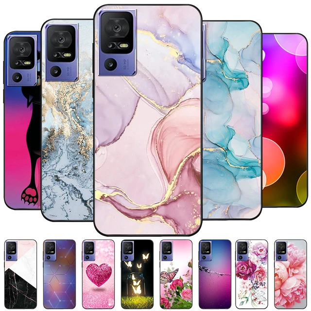 For TCL 40 SE Case Flowers Soft Silicone Protector Animals Phone Cover for  TCL 40SE Coque TPU TCL40 SE Funda for TCL40SE Bumper