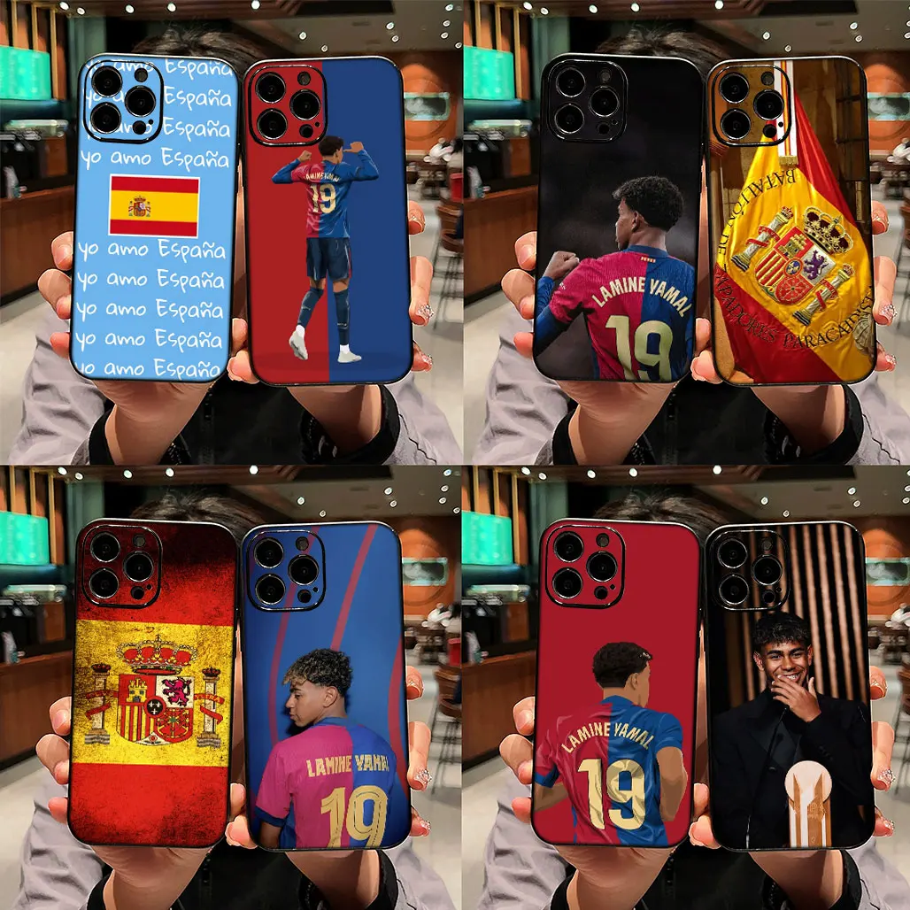 Soccer Spain Flag Phone Case with Number 19 Design