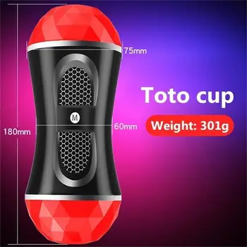 2 In 1 Male Real Vagina Deep Throat Double Masturbator Adult Endurance Exercise Male Sex Toy Pussy Masturbators for Men Sex Shop 6