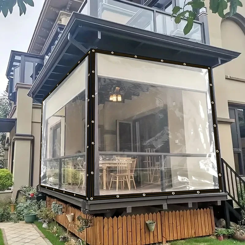 Rainproof Tarpaulin Transparent Plastic Rainproof Film Terrace Succulent Plant Insulation Tent Balcony Awning Tarpaulin Outdoor Waterproof Tarpaulin