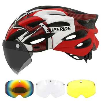 Ultralight Cycling Helmet with Magnetic Goggles & Sun Visor 1
